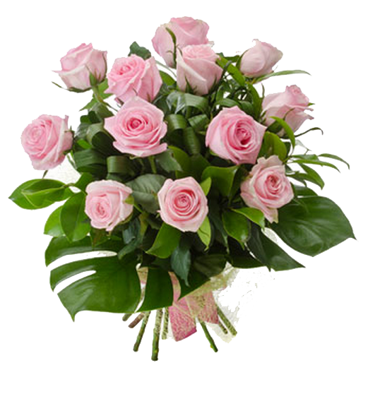 Pink Roses Flowers Bouquet Png Photo - Bouquet Of Roses, Transparent background PNG HD thumbnail