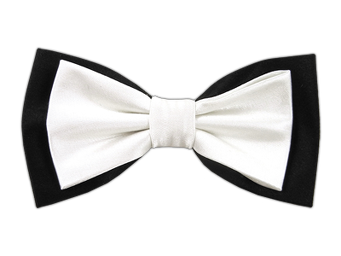 White Over Black Elegance Bowtie; B855.png   Black Bow Tie Png - Bow Tie, Transparent background PNG HD thumbnail