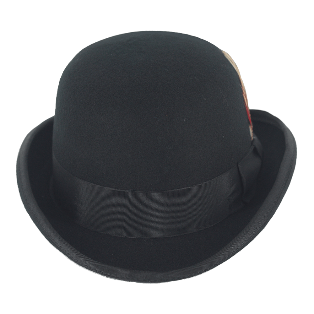Black Wool Bowler Hat By Gamble U0026 Gunn - Bowler Hat, Transparent background PNG HD thumbnail