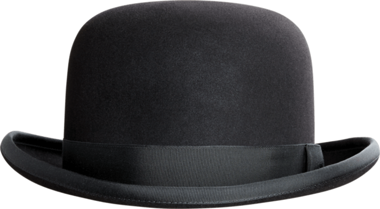gentleman hat, Plastic, Black