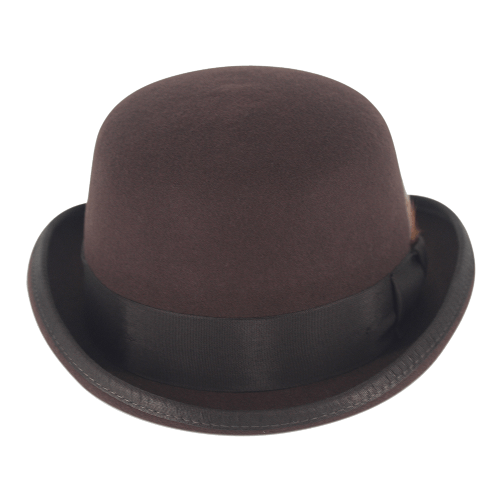 Brown Wool Bowler Hat By Gamble U0026 Gunn - Bowler Hat, Transparent background PNG HD thumbnail