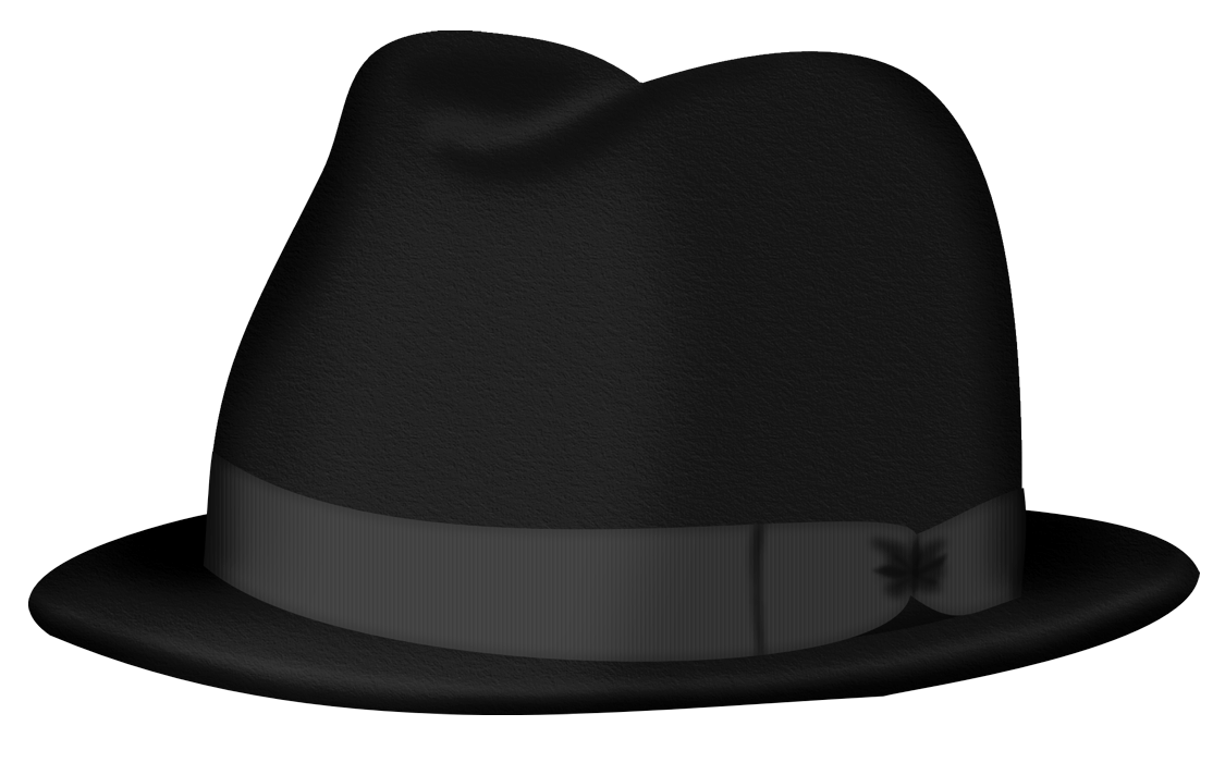 gentleman hat, Plastic, Black
