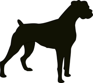 Boxer Silhouette Clip Art   Vector Clip Art Online, Royalty Free U0026 Public Domain - Boxer Hund, Transparent background PNG HD thumbnail
