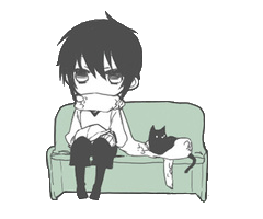File:a Boy With A Black Cat.png - Boy And Cat, Transparent background PNG HD thumbnail