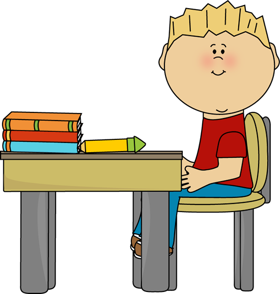 Little Boy at School Desk, Boy At Desk PNG - Free PNG