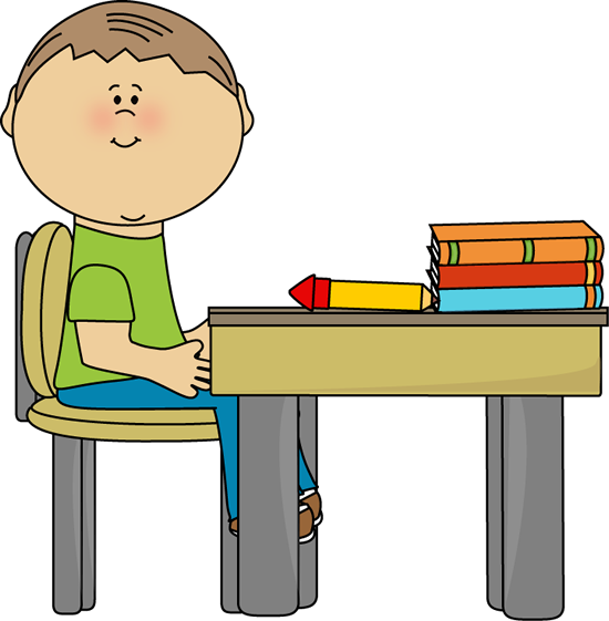 School Boy At School Desk - Boy At Desk, Transparent background PNG HD thumbnail