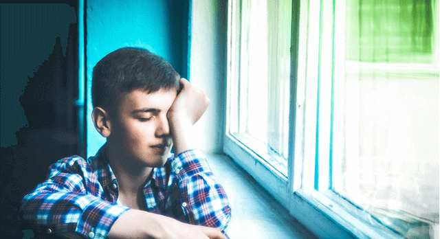 Boy Looking Sad At The Window - Boy Looking Out Window, Transparent background PNG HD thumbnail