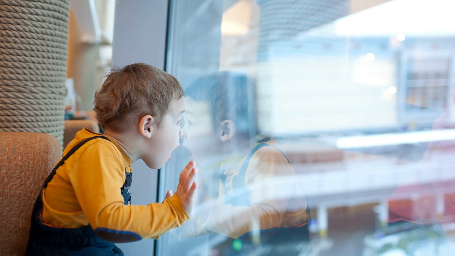 Boy Looking Out Window Png - Little Boy Looking Out The Window Being Surprised And Pointing Somewhere Stock Video Footage   Videoblocks, Transparent background PNG HD thumbnail