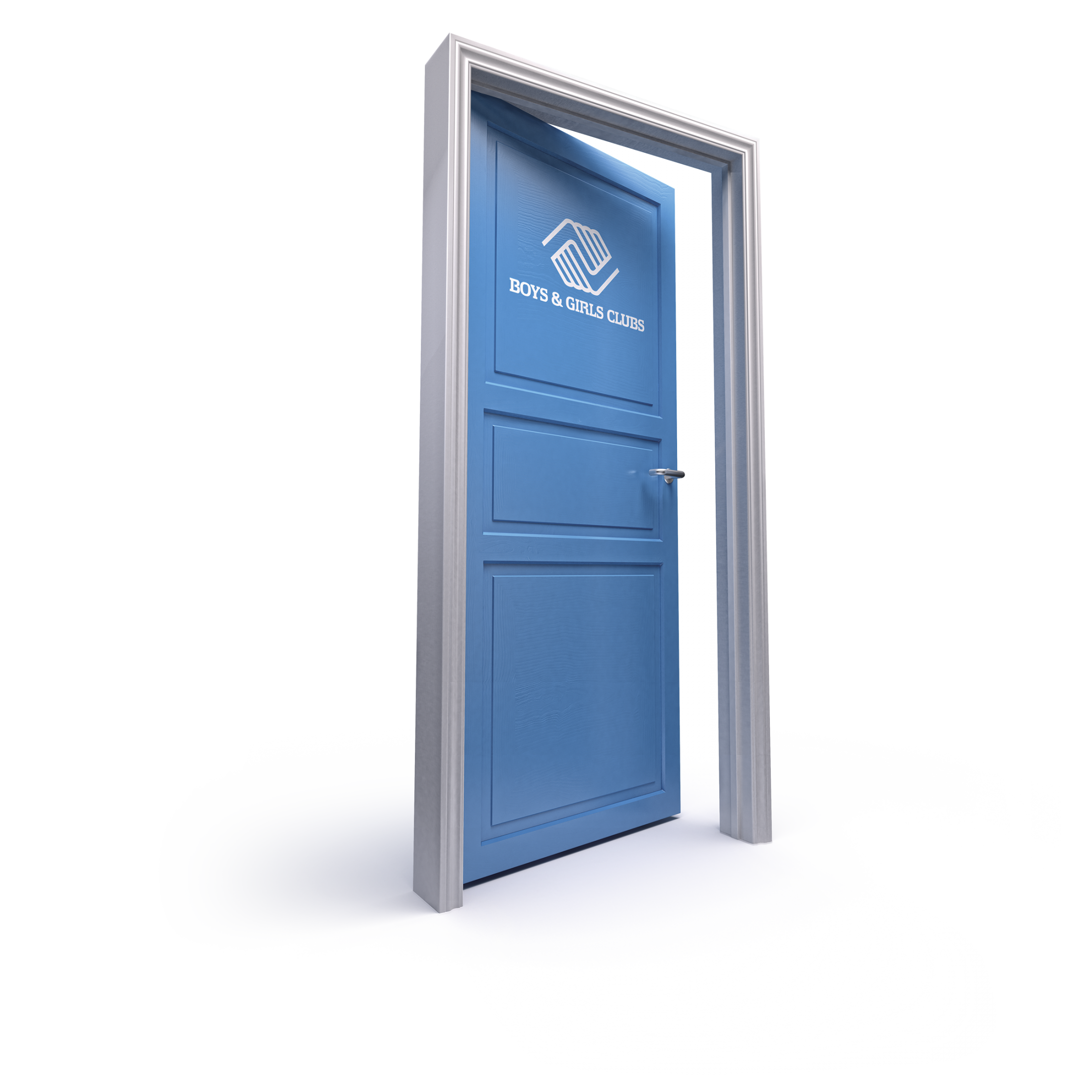 Blue_Door_Logo_Open - Boy Open Door, Transparent background PNG HD thumbnail