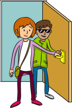 Girl Shutting Door Clipart - Boy Open Door, Transparent background PNG HD thumbnail