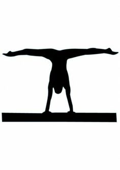 Boys Gymnastics PNG Black And White - Gymnast Silhouette Cli