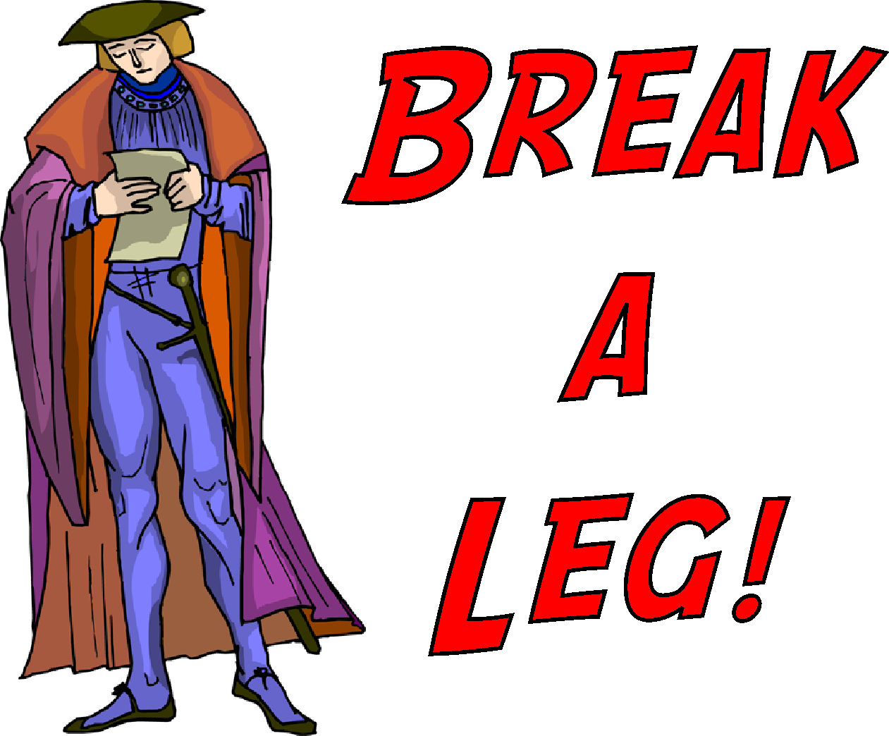 Break Legs Theatre Clipart - Break A Leg, Transparent background PNG HD thumbnail