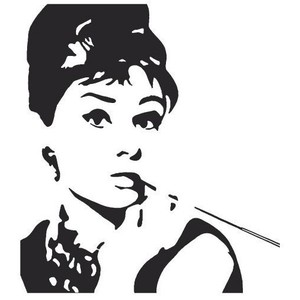 Audrey Hepburn Mounted Rubber Stamp Breakfast At Tiffanys - Breakfast At Tiffanys Clip Art, Transparent background PNG HD thumbnail