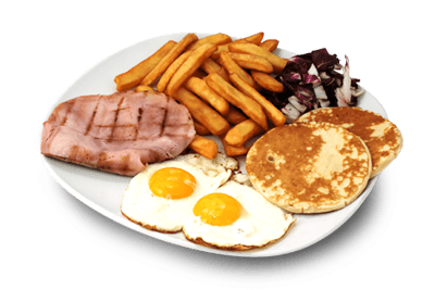 Ham Breakfast - Breakfast, Transparent background PNG HD thumbnail