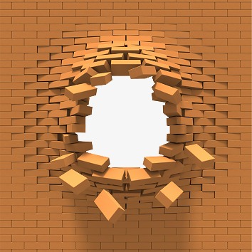 Brick Breaking Out, Design, Creative, Shape Png Image And Clipart - Breaking Through Brick Wall, Transparent background PNG HD thumbnail