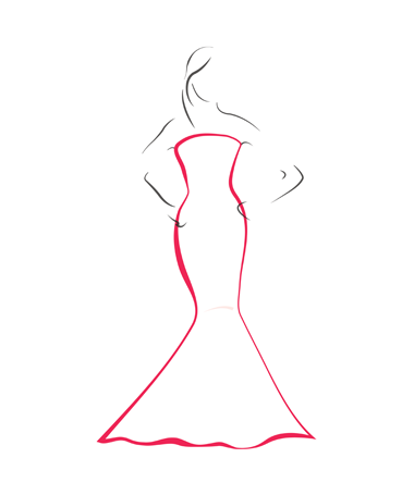 Fishtail Dresses - Bridal Gown Silhouettes, Transparent background PNG HD thumbnail