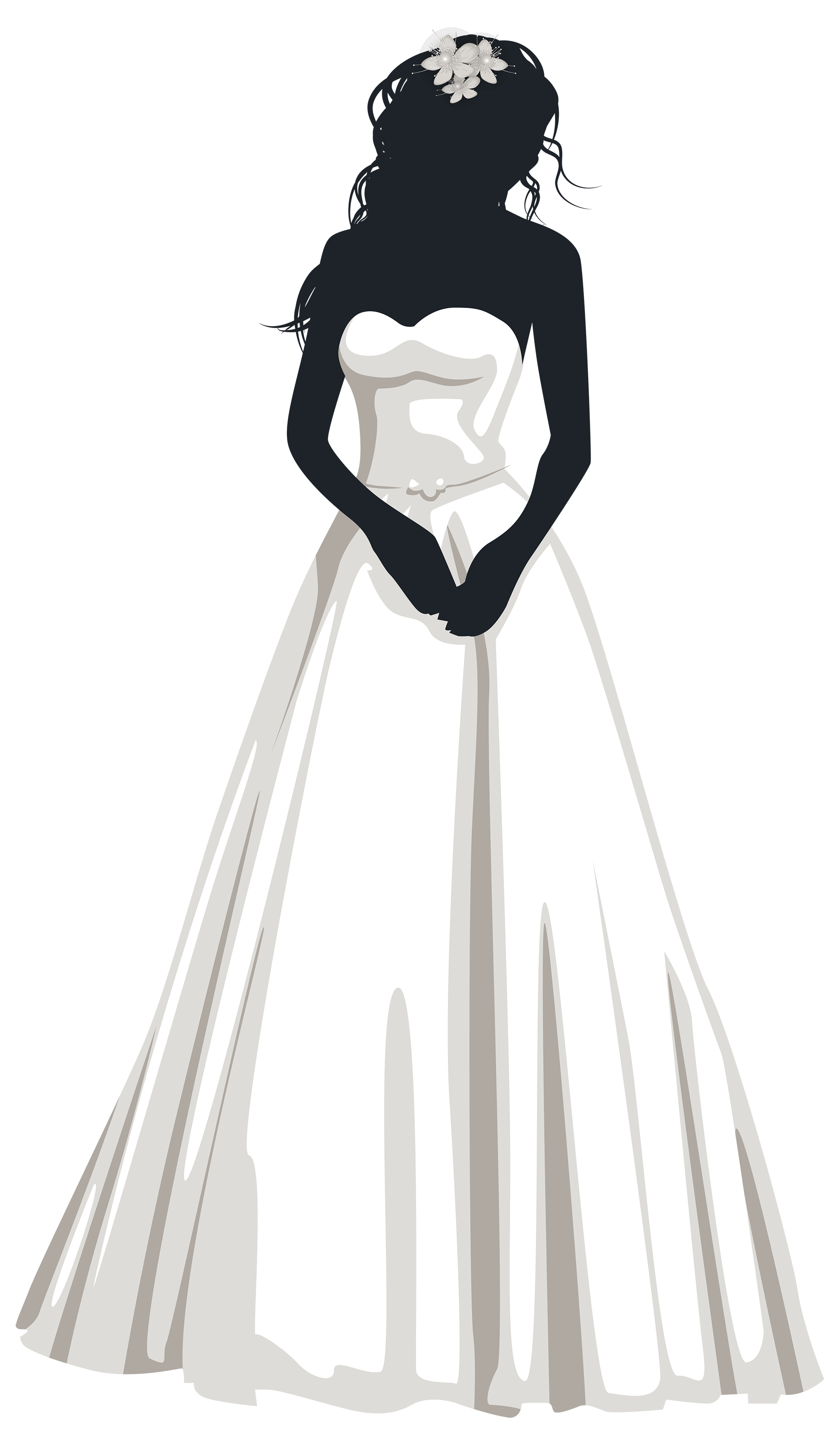 Wedding Dress Silhouette Clip
