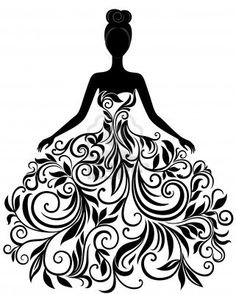 silhouette wedding dress - Ya