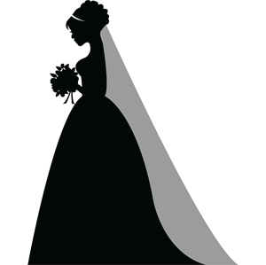 Picture Of Bride 0001 - Bride Black And White, Transparent background PNG HD thumbnail