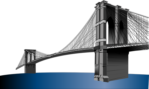 Brooklyn Bridge Suspension Bridge New York - Bridges, Transparent background PNG HD thumbnail
