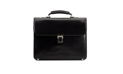 Small Briefcase Black Leather - Briefcase, Transparent background PNG HD thumbnail