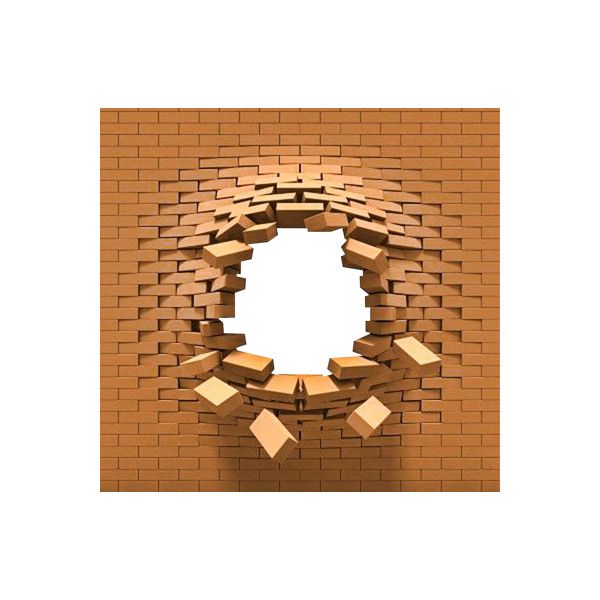 Broken brick wall png ❤ liked on Polyvore featuring backgrounds, wall, brick,frames, Broken Brick Wall PNG - Free PNG