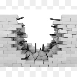 Broken Wall - Broken Brick Wall, Transparent background PNG HD thumbnail