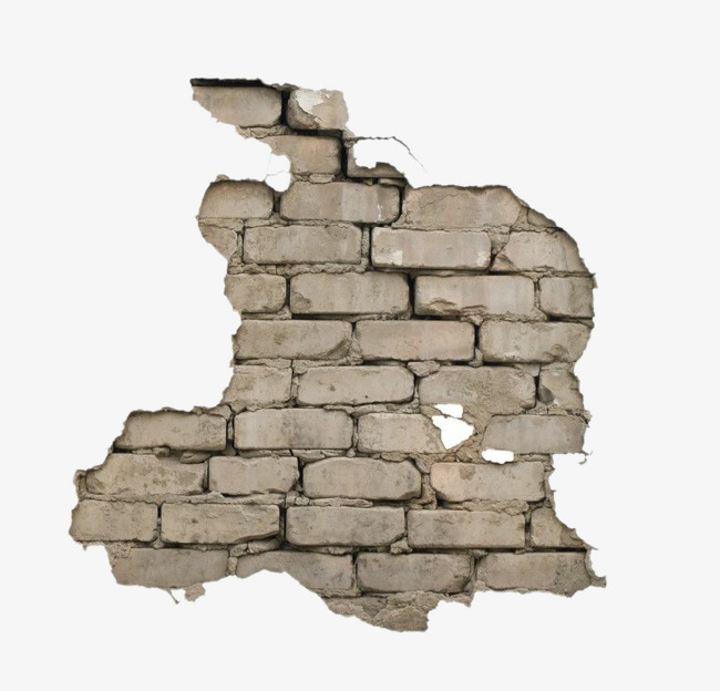 Broken Stone Wall With Hole P