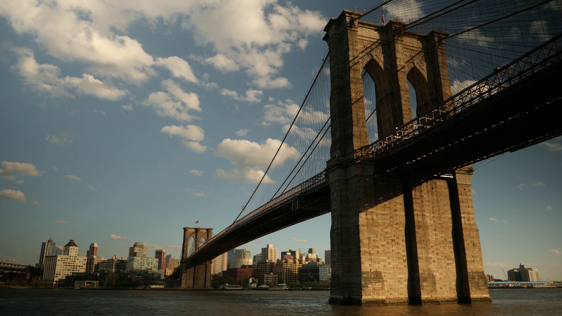 Low Angle Shot Of Brooklyn Bridge At Golden Hour, New York City. Stock Video Footage   Videoblocks - Brooklyn Bridge, Transparent background PNG HD thumbnail