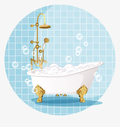 Cartoon Version Of The Bubble Bath Tub, Bathtub, Bubble Bath, Cartoon Png Image - Bubble Bath, Transparent background PNG HD thumbnail