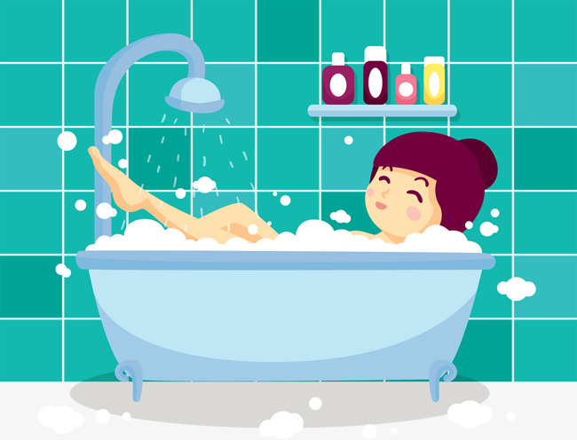 Beauty bubble bath, Bathing, 