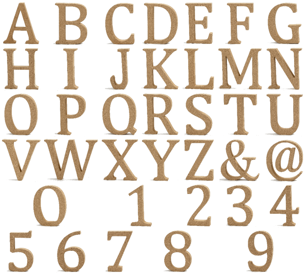 Holzbuchstaben Holzzahlen Buchstaben Zahlen MDF H: 8cm, Buchstaben Und Zahlen PNG - Free PNG