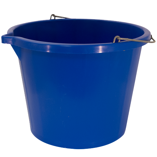 Plastic red bucket PNG image
