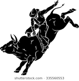 Rodeo Bull Ride - Bucking Bull, Transparent background PNG HD thumbnail
