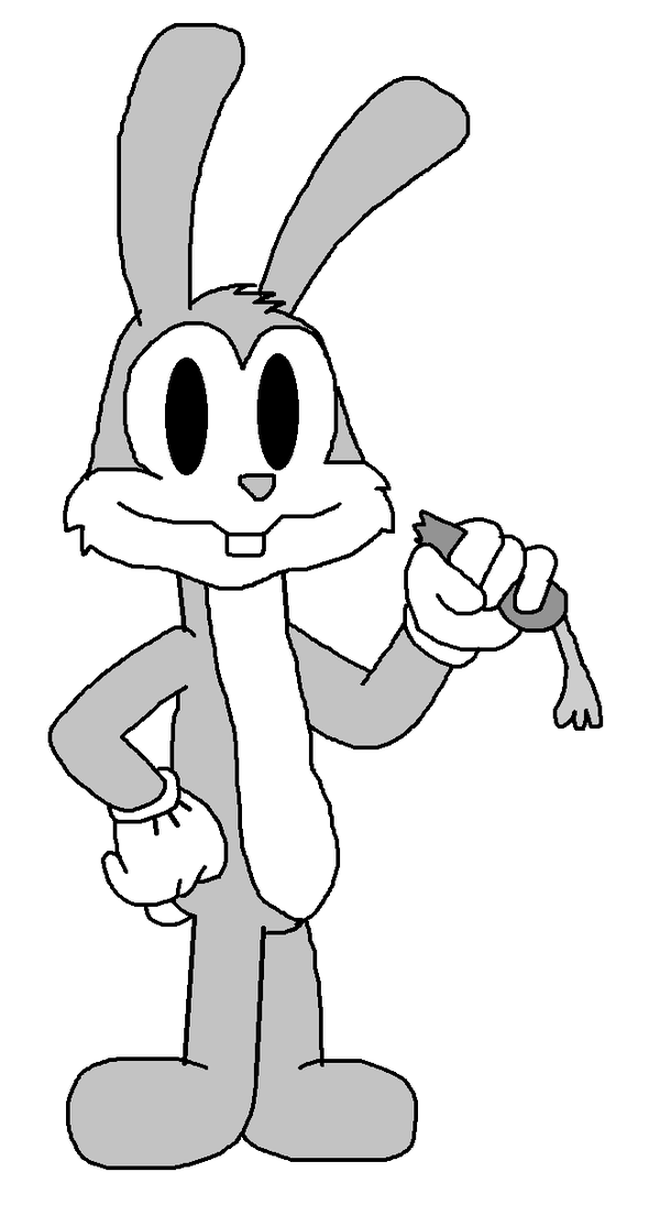 Bugs Bunny In Black And White Style By Marcospower1996 Hdpng.com  - Bugs Black And White, Transparent background PNG HD thumbnail