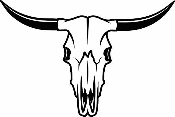 Bull Skull #1 Skeleton Bones Horns Cowboy Country Western Cow Cattle Steer Rodeo Ranch Old West.svg .eps .png Vector Cricut Cut Cutting File From Hdpng.com  - Bull By The Horns, Transparent background PNG HD thumbnail