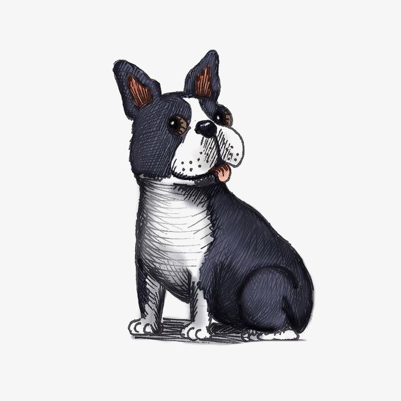 Bulldog, Hand Painted, Cartoon, Pet Dog Png Image And Clipart - Bulldog, Transparent background PNG HD thumbnail