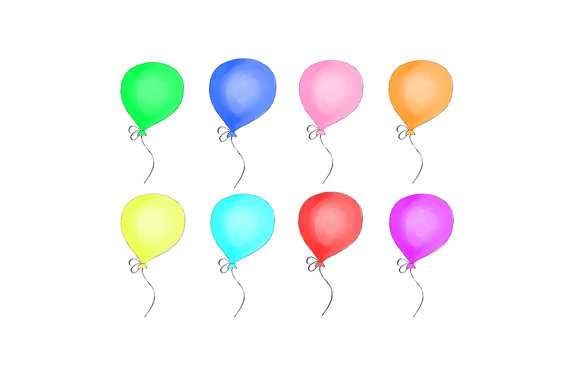 Ballon Clipart   Bunt Luftballons   Geburtstag Ballons   Digitales Clipart   Png   Jpg   Hand Gezeichnet   Begrenzte Kommerzielle - Bunte Luftballons, Transparent background PNG HD thumbnail