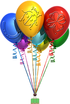 Ballone, Bunt, Bunte Ballons, Luftballon - Bunte Luftballons, Transparent background PNG HD thumbnail