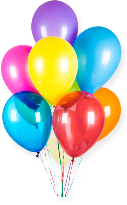 Ballons - Bunte Luftballons, Transparent background PNG HD thumbnail