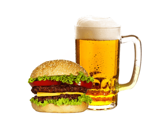 Burger And Beer PNG - Burger And Beer
