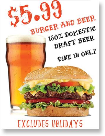 vector cheeseburger with beer