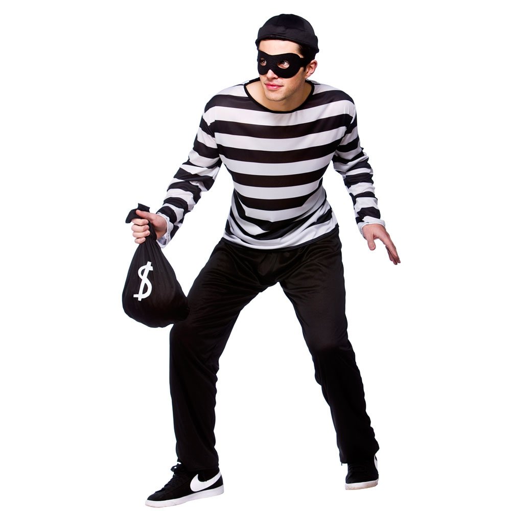 Burglar Cops Bank Robbers Adult Robber Thief Mens Fancy Dress Costume Swag Bag - Burglar Swag, Transparent background PNG HD thumbnail