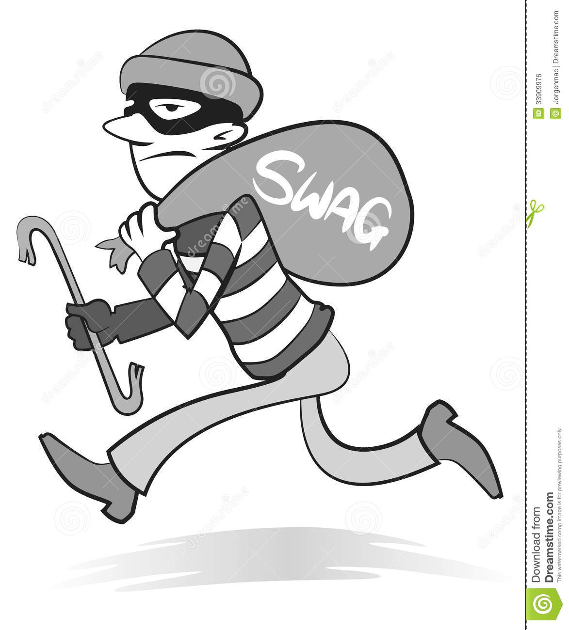 Vintage Robber Retro Style Illustration Burglar Running Away  - Burglar Swag, Transparent background PNG HD thumbnail