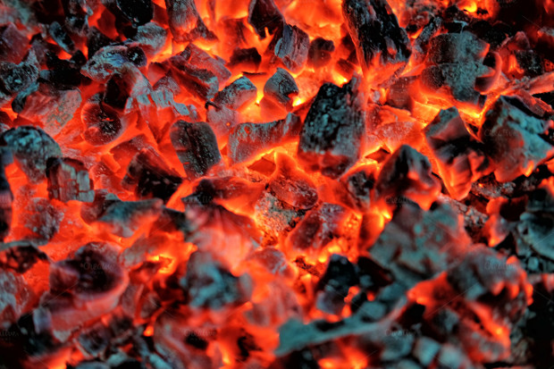 Hot Coal And Fire Texture - Burning Coal, Transparent background PNG HD thumbnail