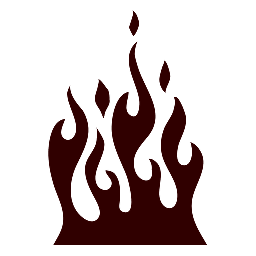 Burning Fire Silhouette Icon Transparent Png - Burning Log, Transparent background PNG HD thumbnail