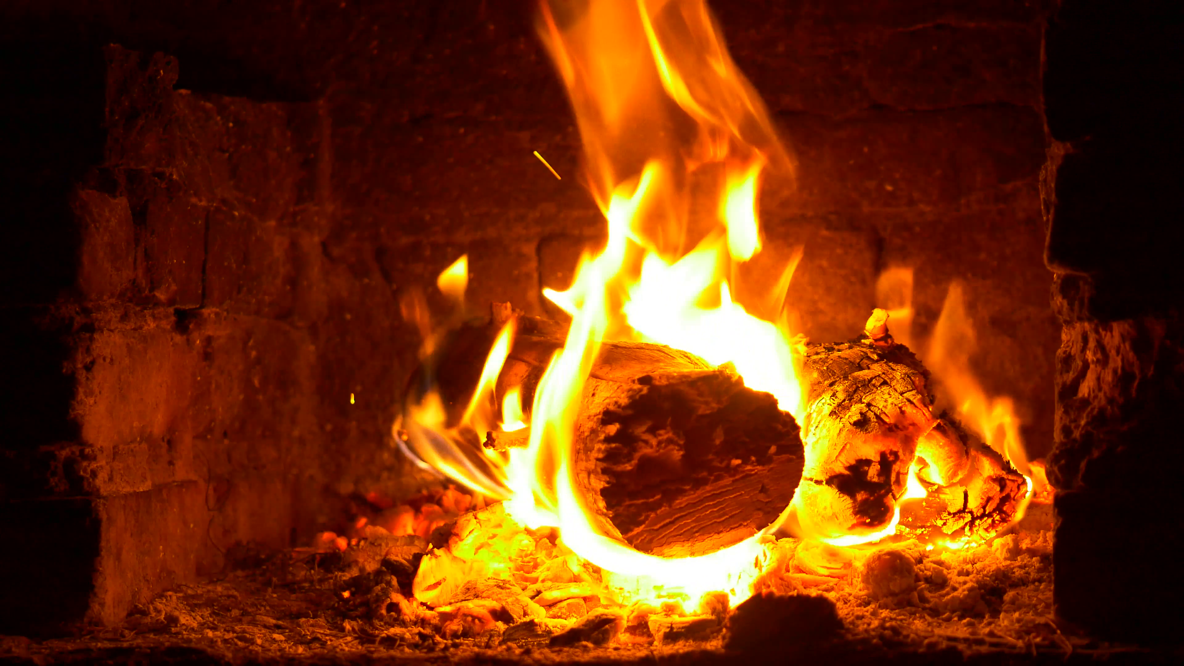 A Warm Fire In A Chimney. 4K. Burning Wood In The Fireplace And The Flames Stock Video Footage   Videoblocks - Burning Wood, Transparent background PNG HD thumbnail