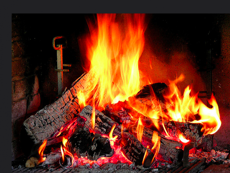 Wood Burning Fire PNG Images 