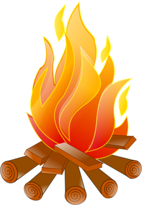 Campfire fire logs burning wood timber flame, Burning Wood PNG - Free PNG