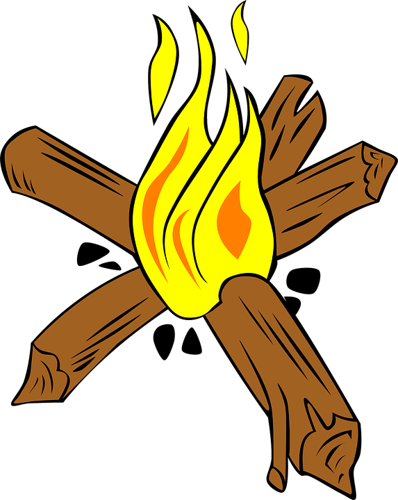 Campfire Fire Wood Burn Heat Bonfire Warm Light - Burning Wood, Transparent background PNG HD thumbnail